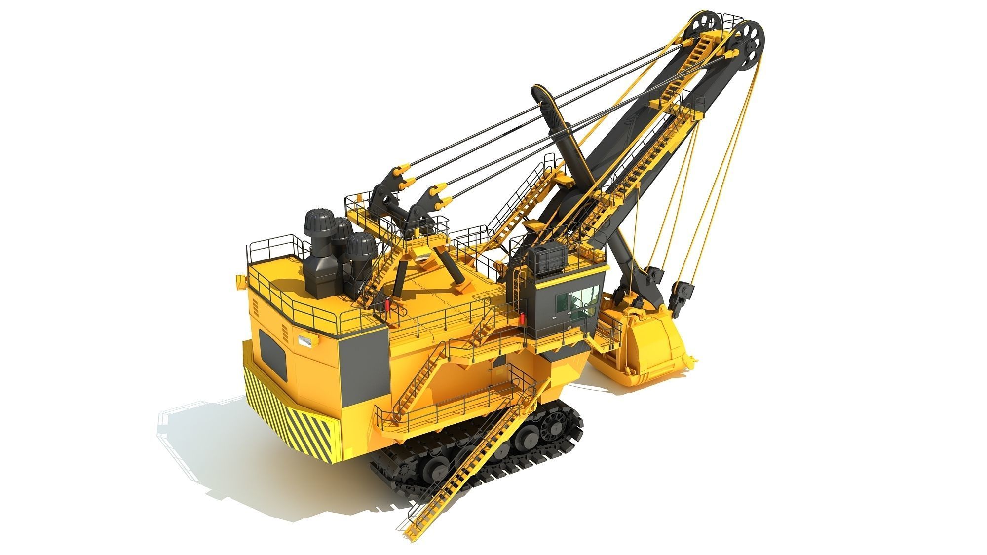 Mining Rope Shovel 3D model_4
