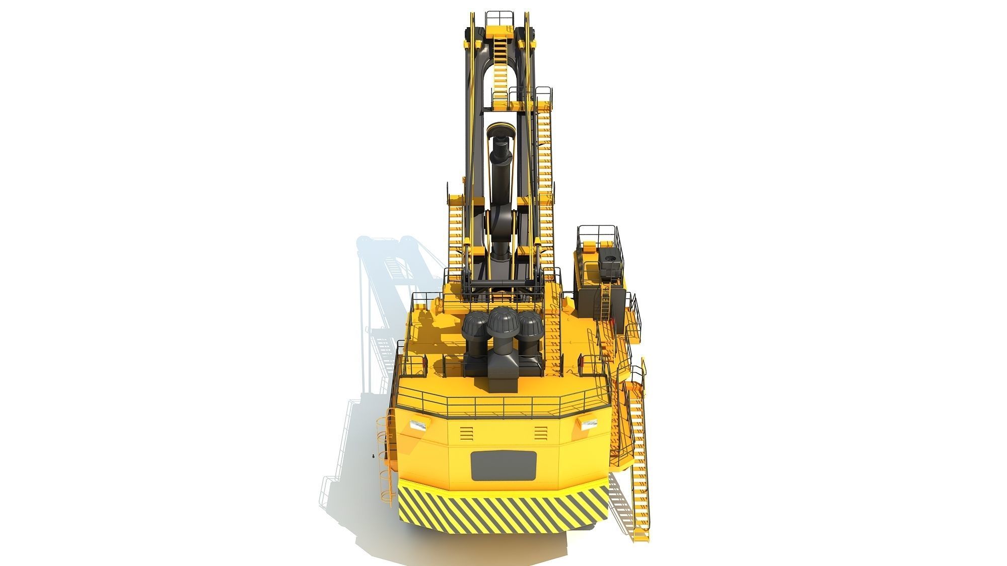 Mining Rope Shovel 3D model_5