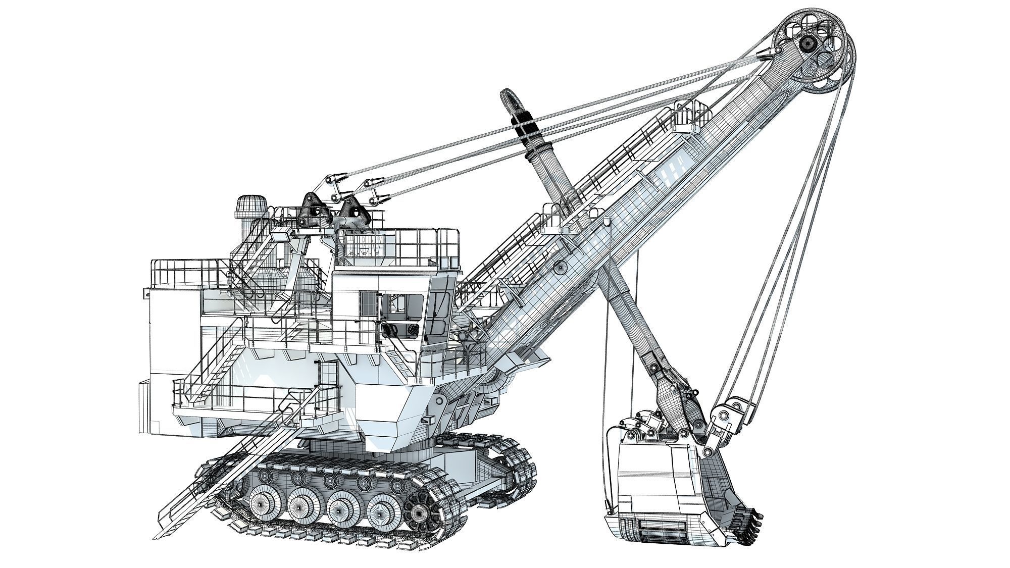 Mining Rope Shovel 3D model_20