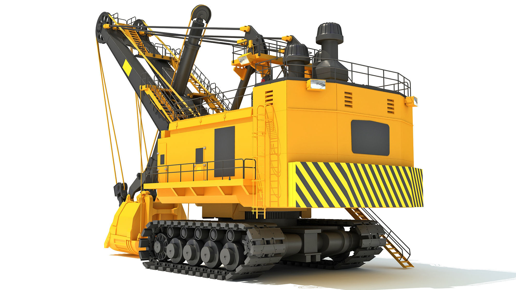 Mining Rope Shovel 3D model_7