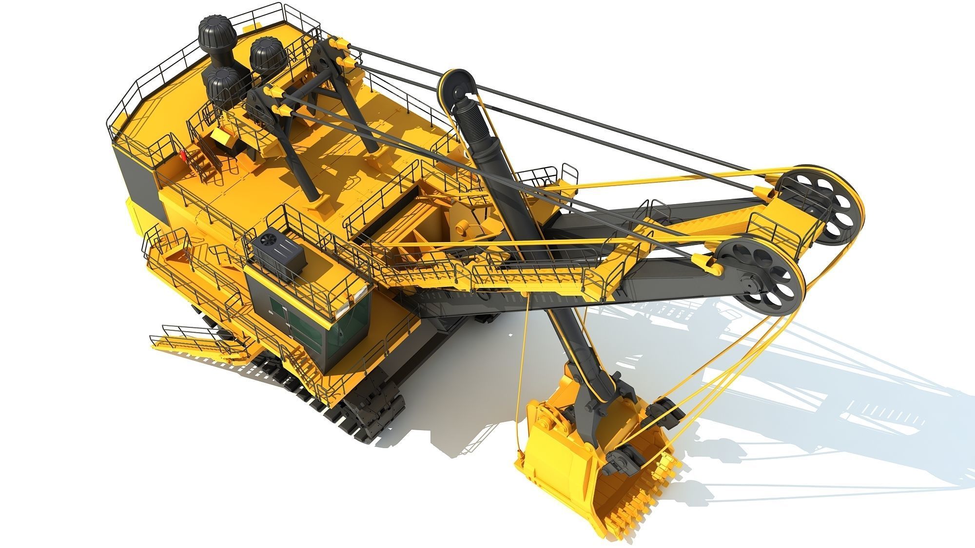 Mining Rope Shovel 3D model_11