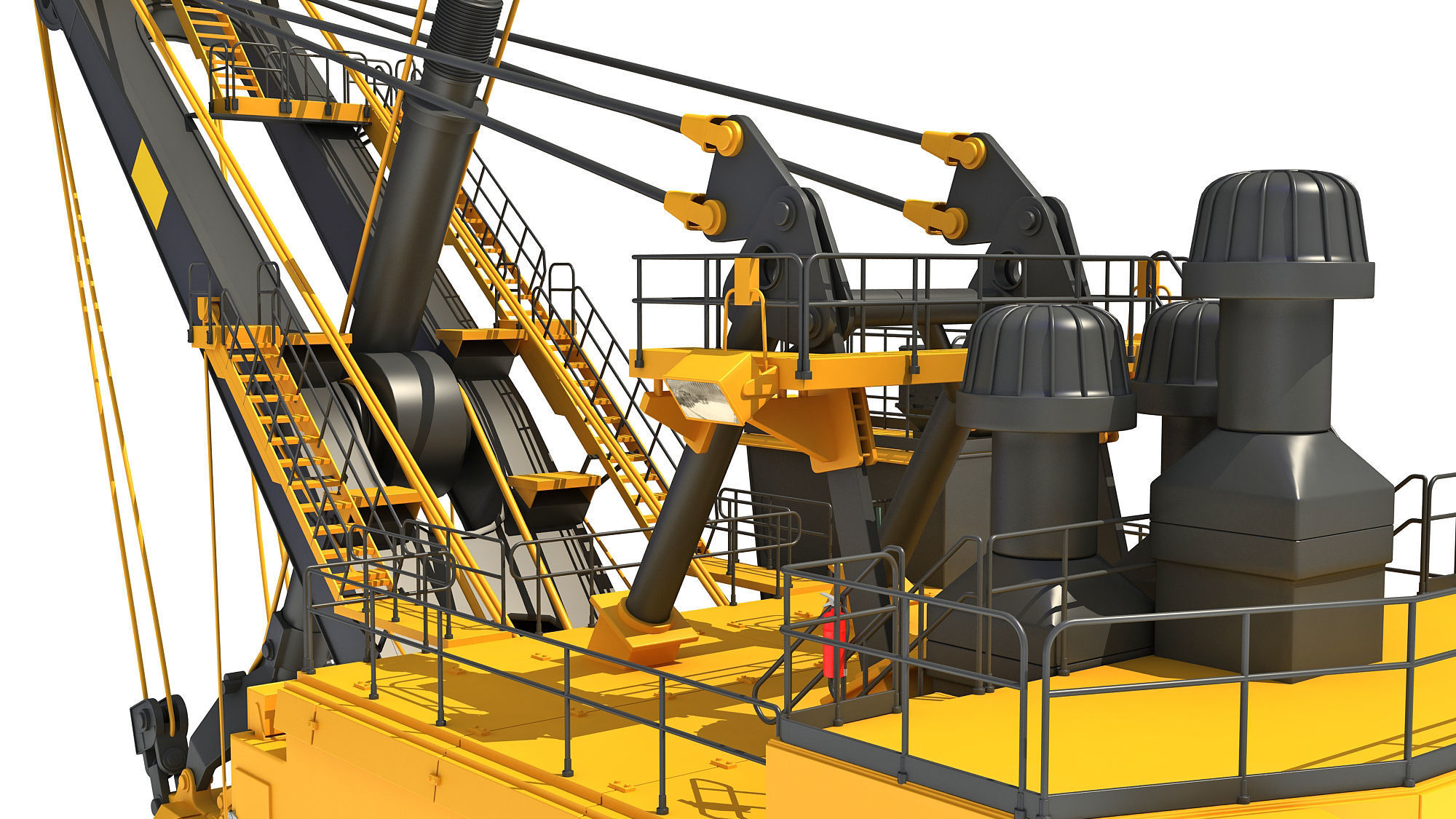 Mining Rope Shovel 3D model_16