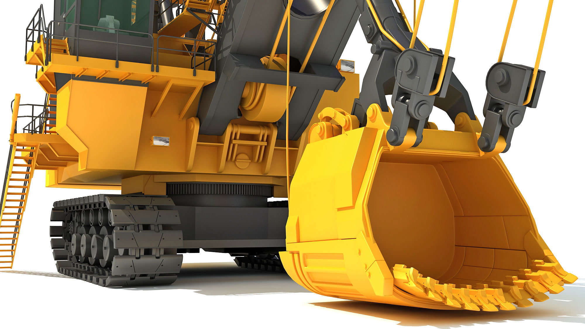 Mining Rope Shovel 3D model_12