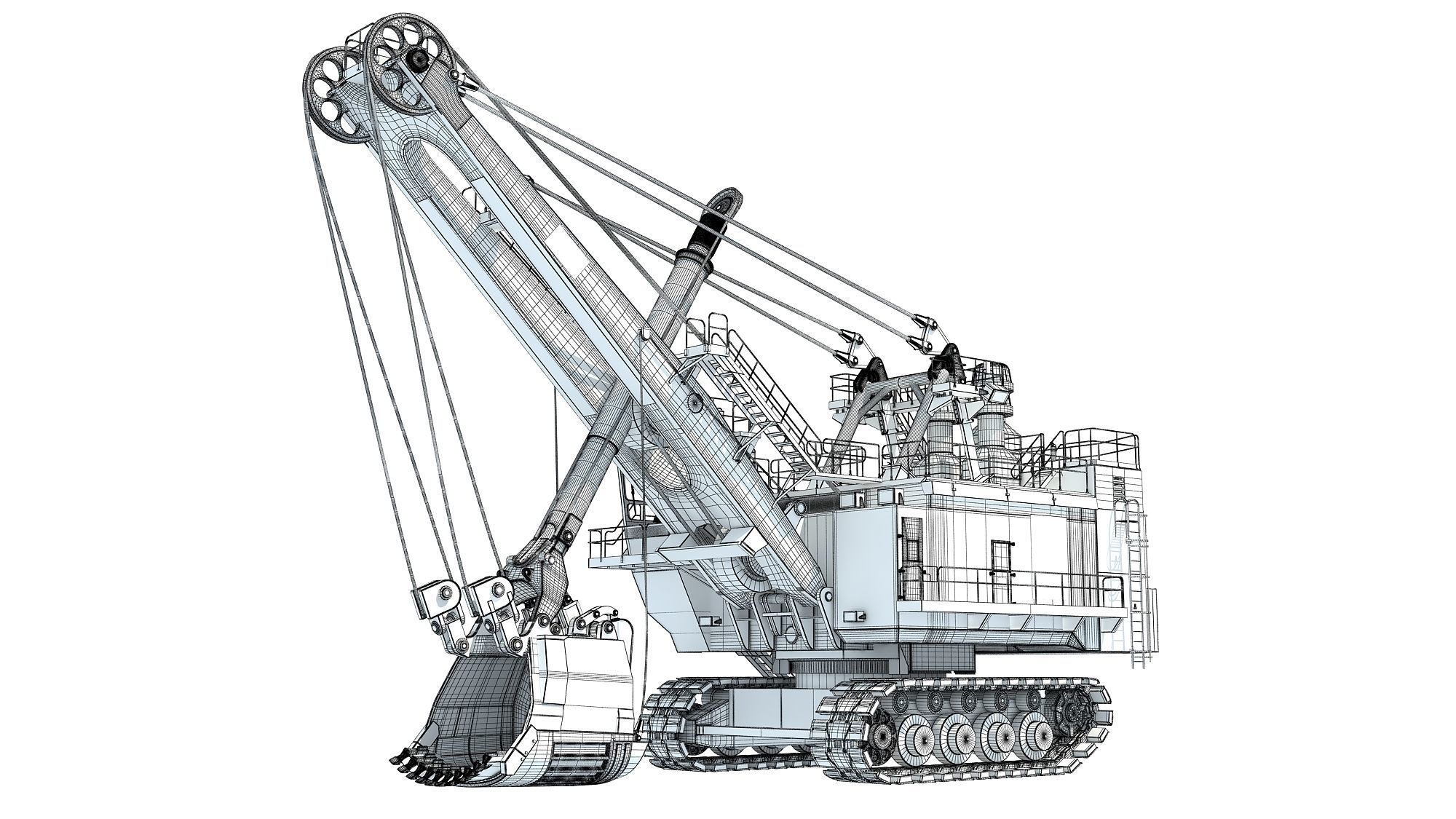 Mining Rope Shovel 3D model_19