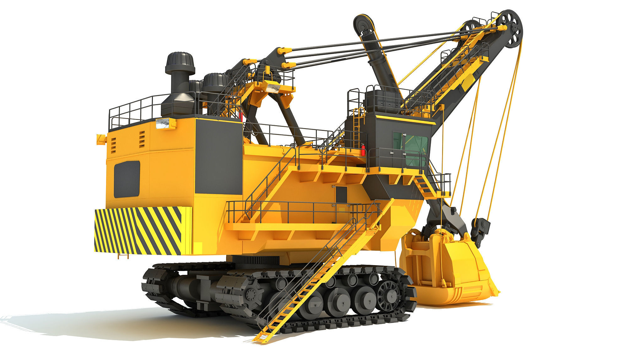 Mining Rope Shovel 3D model_3