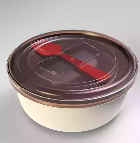 Tuna and Yogurt Cup 3D model