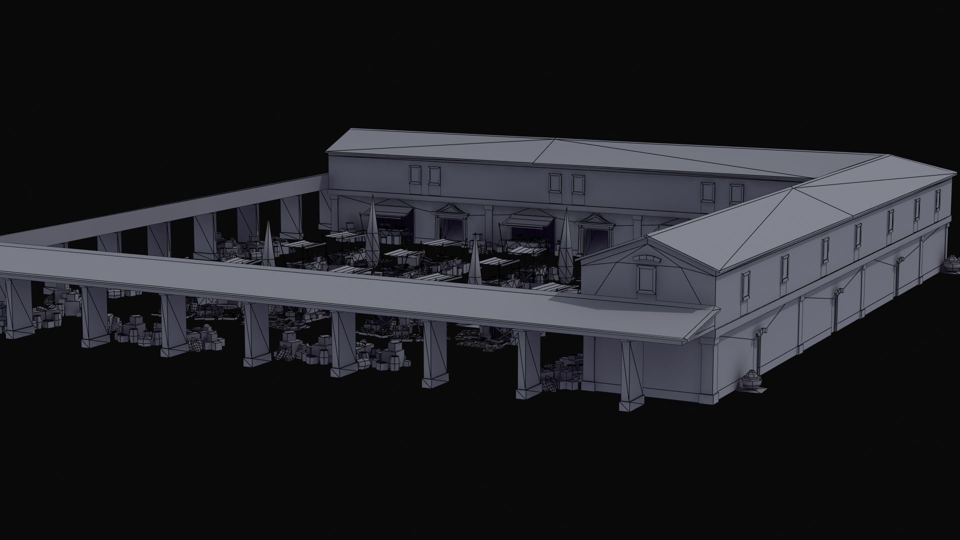 Ancient Marketplace 3D model_46
