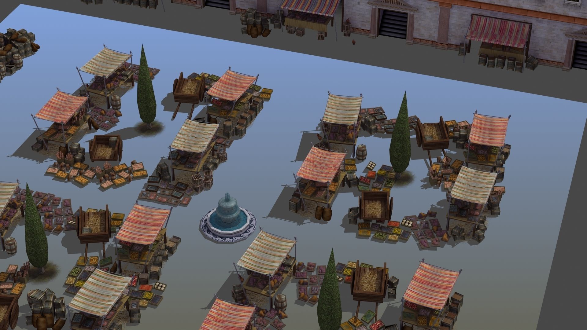 Ancient Marketplace 3D model_11
