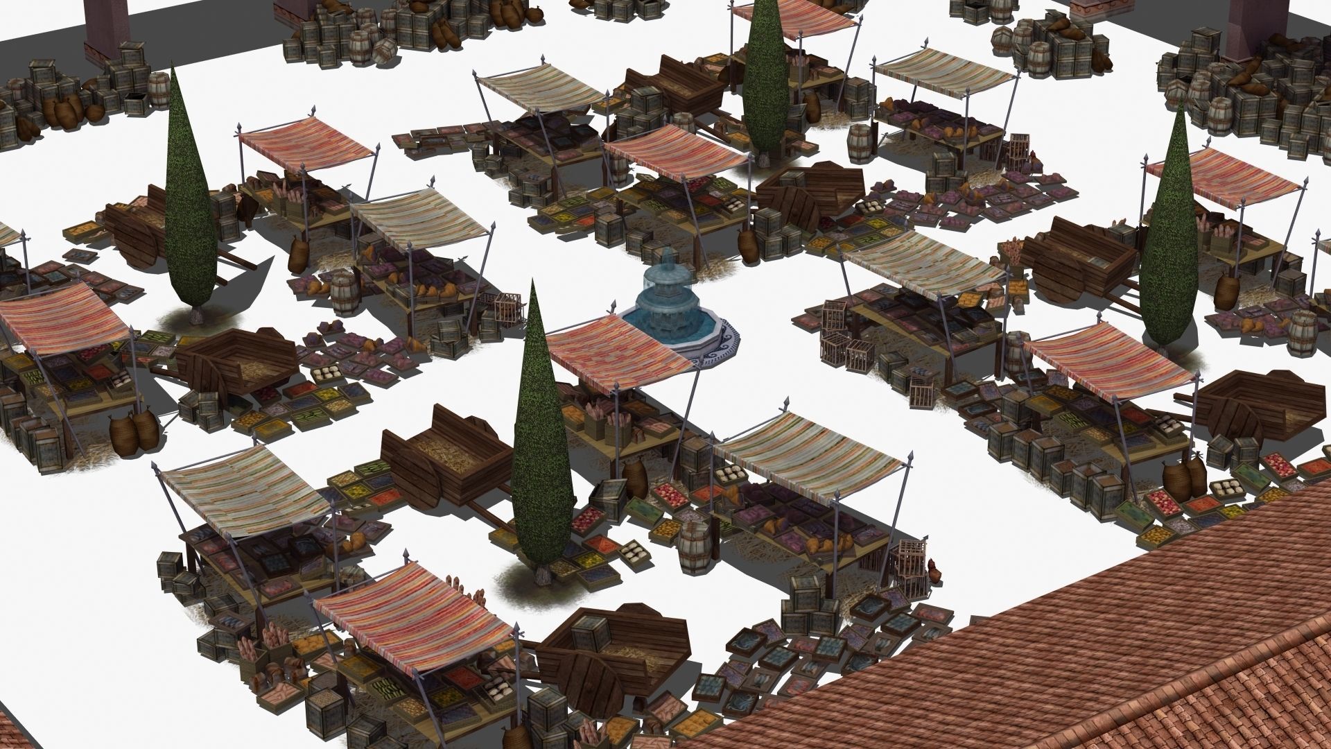 Ancient Marketplace 3D model_21