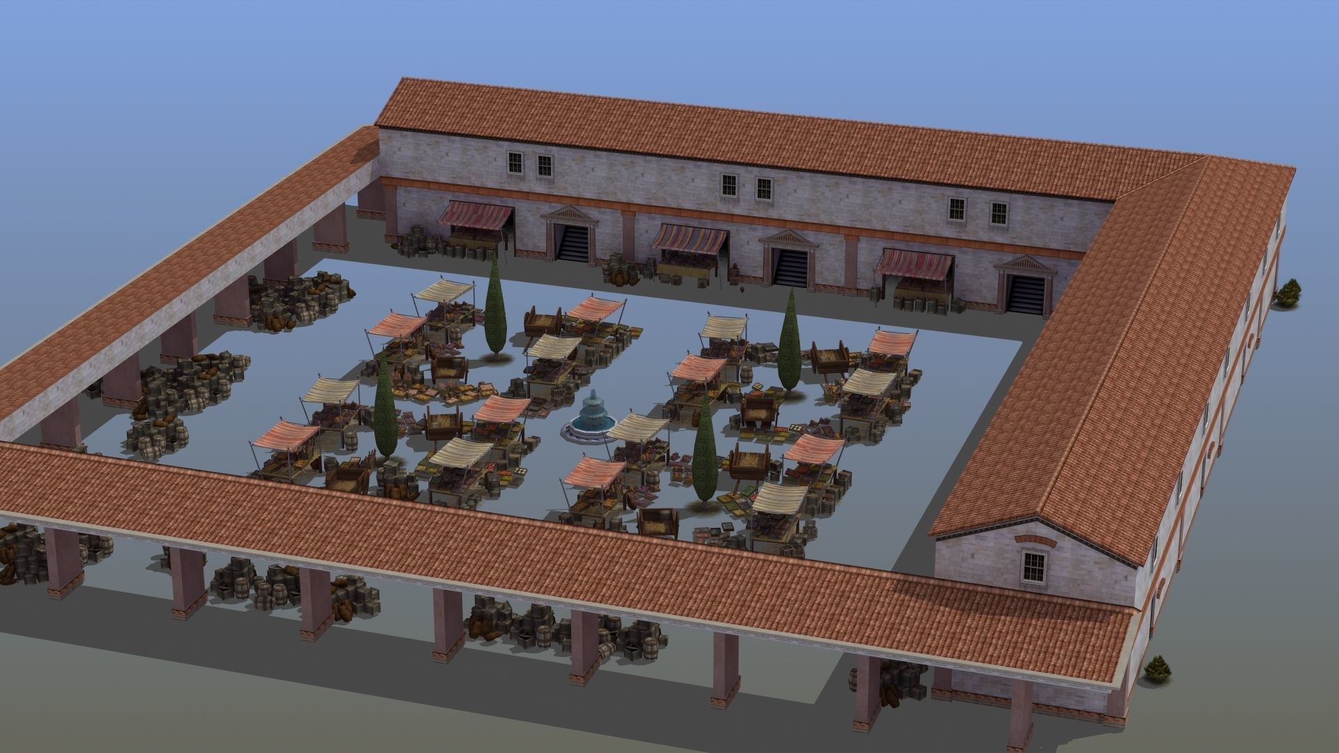 Ancient Marketplace 3D model_9