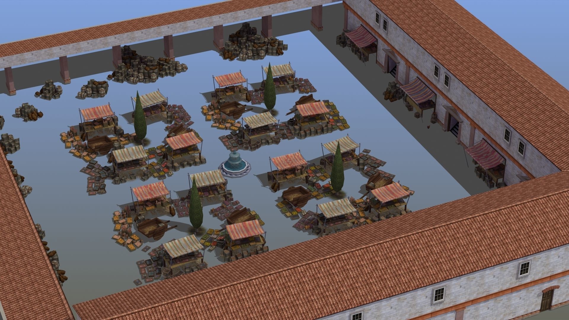 Ancient Marketplace 3D model_1