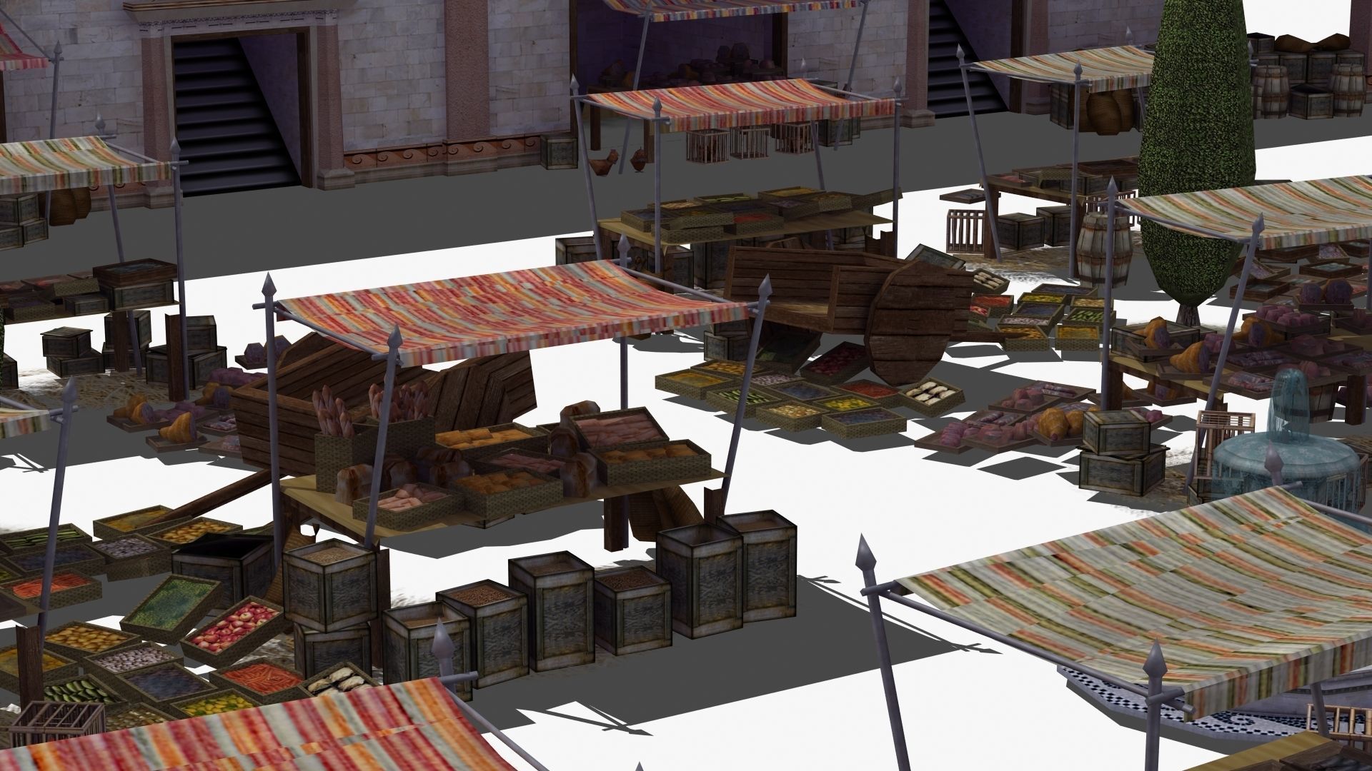 Ancient Marketplace 3D model_23