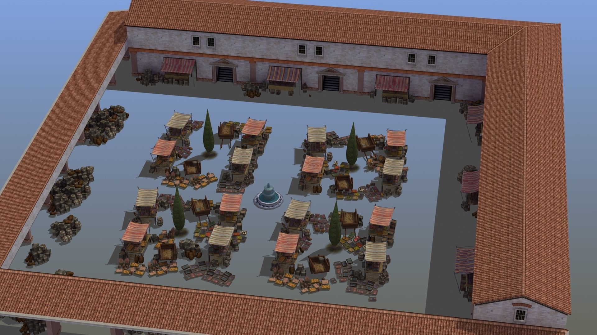 Ancient Marketplace 3D model_10