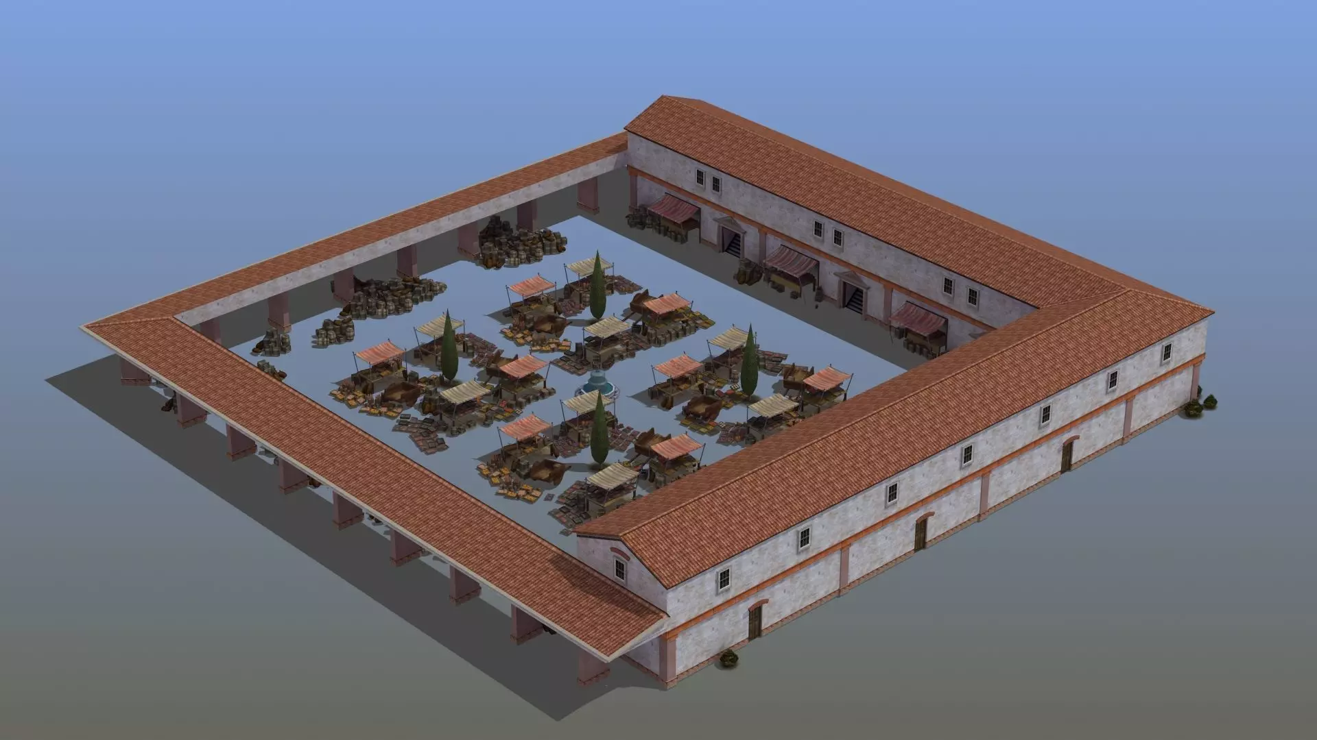 Ancient Marketplace 3D model_0