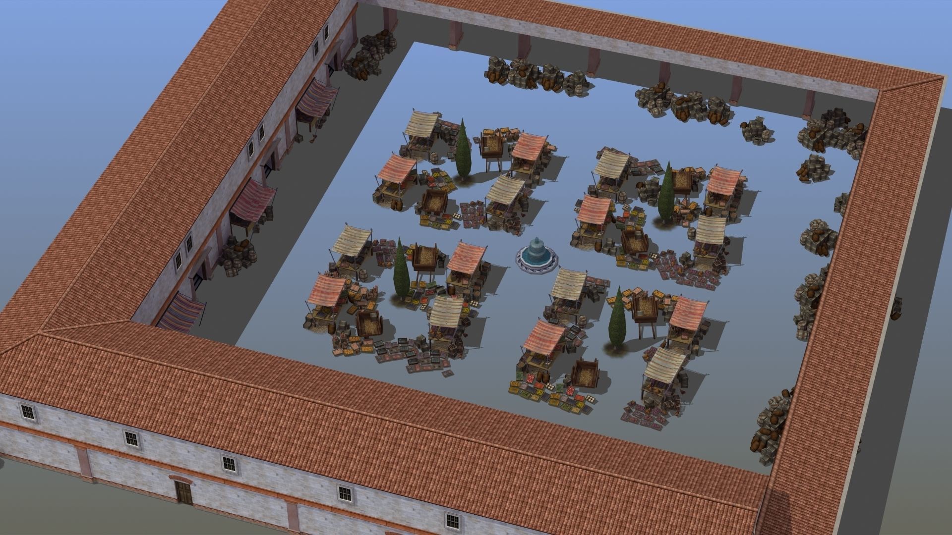 Ancient Marketplace 3D model_17