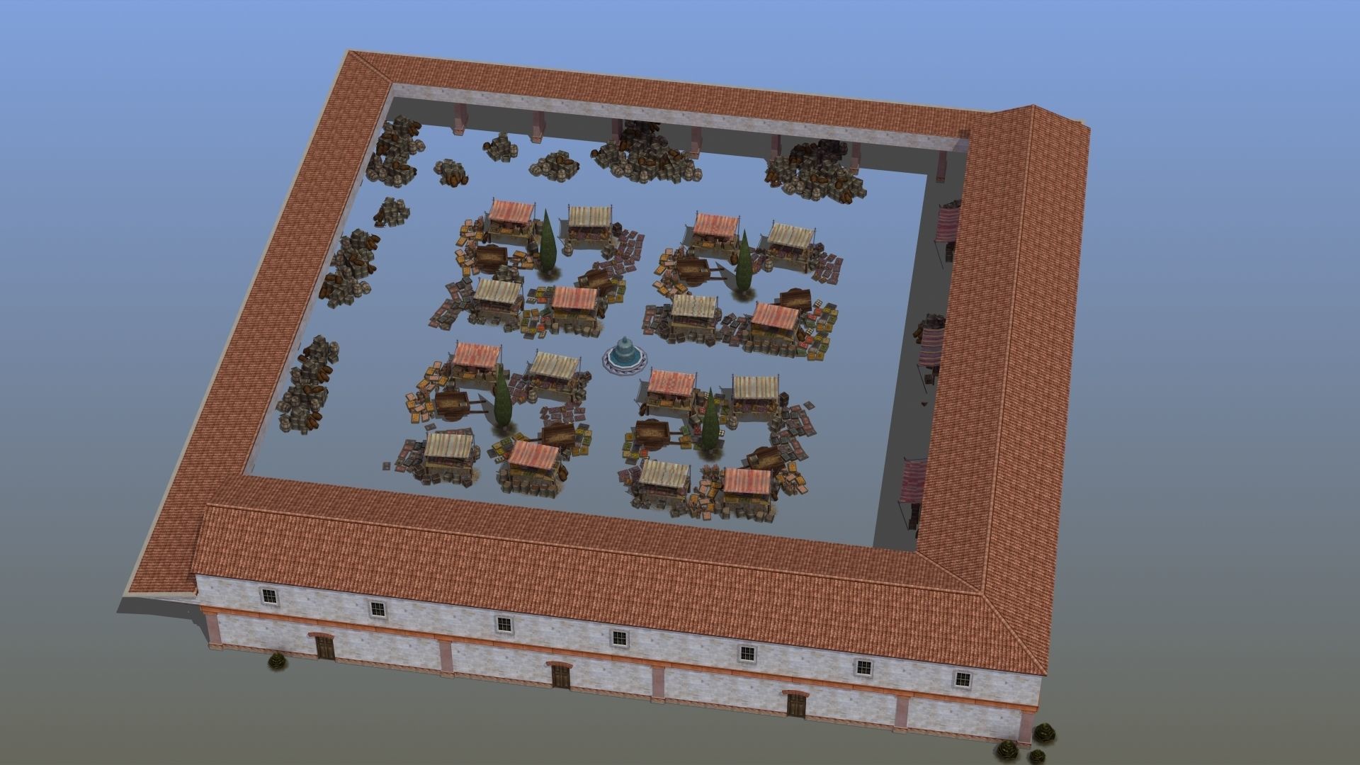 Ancient Marketplace 3D model_15