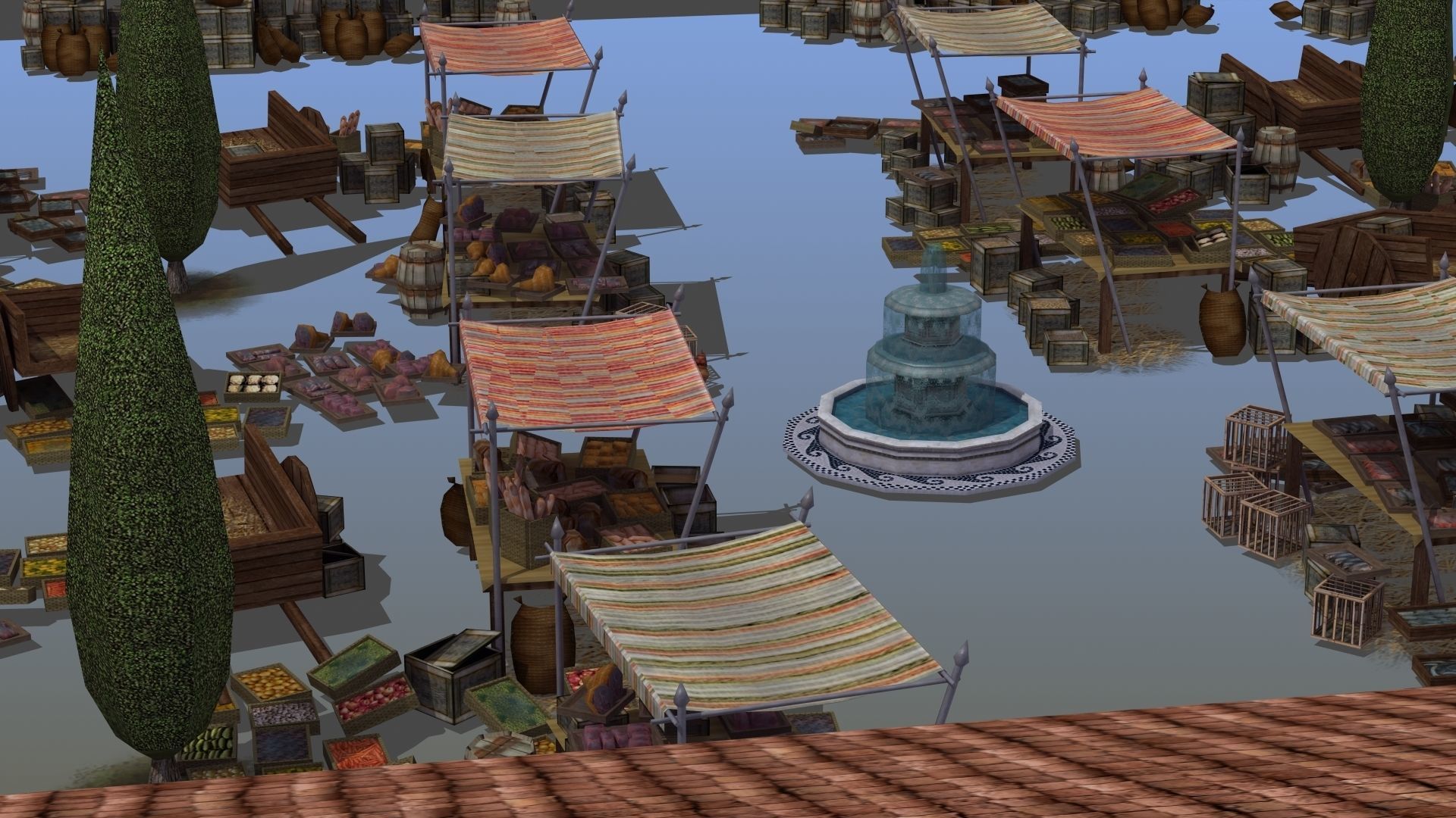 Ancient Marketplace 3D model_3