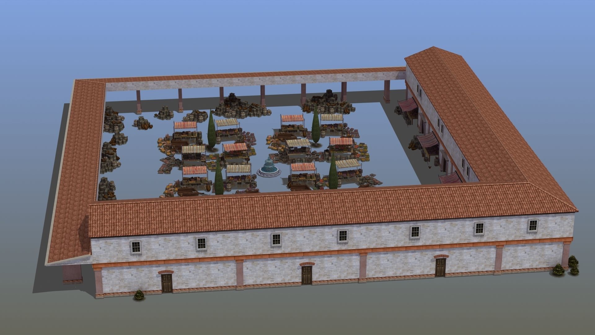 Ancient Marketplace 3D model_14