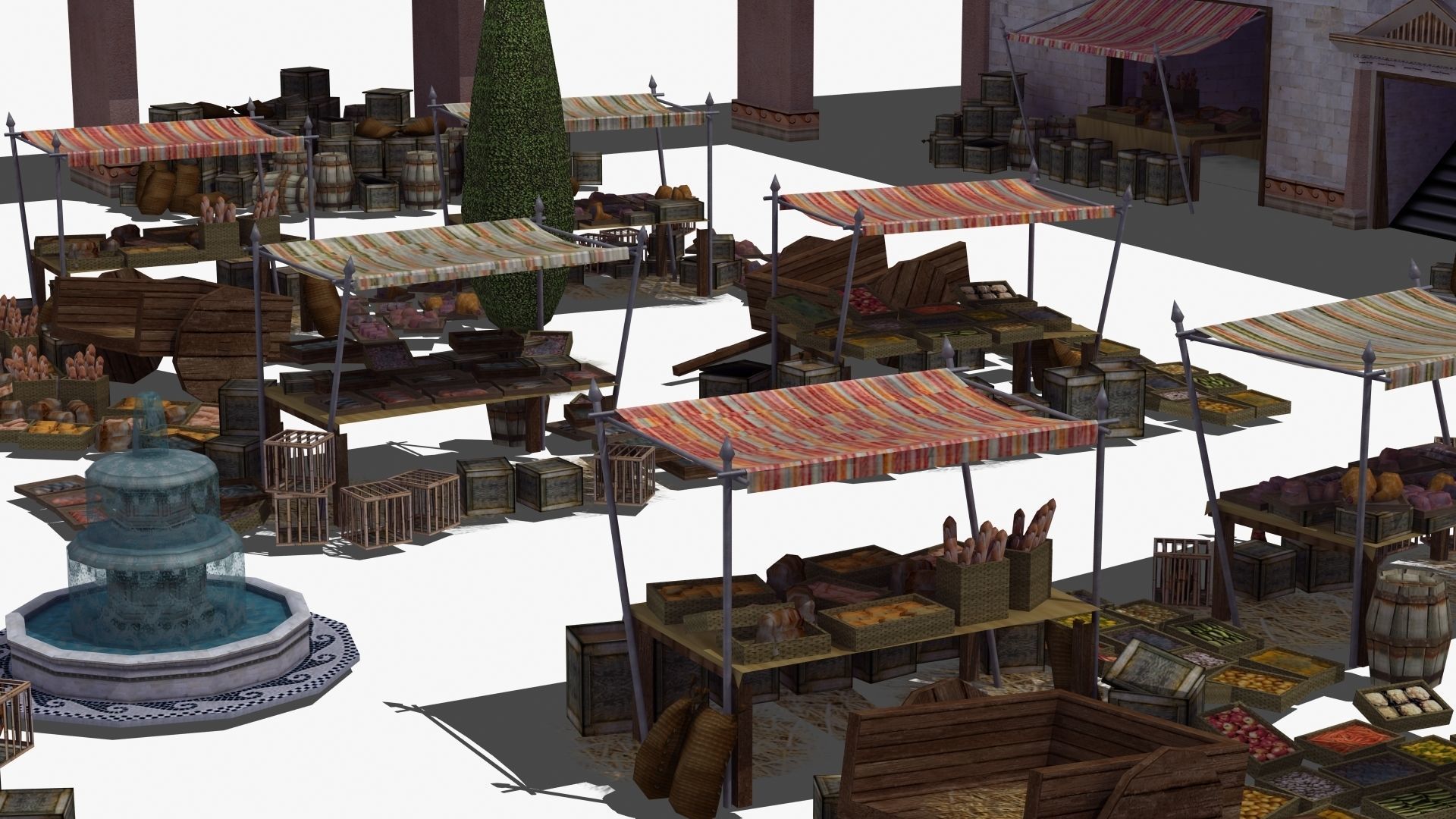 Ancient Marketplace 3D model_31