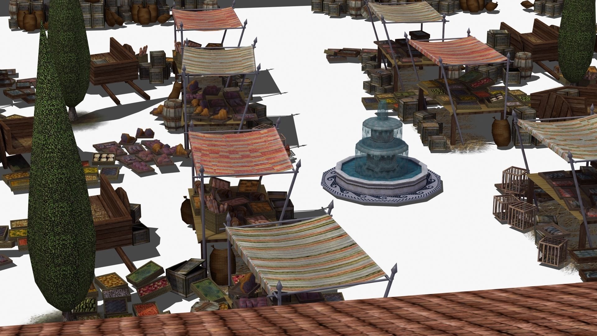 Ancient Marketplace 3D model_22