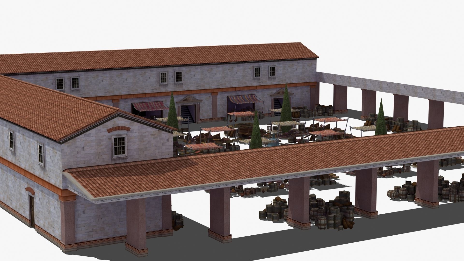Ancient Marketplace 3D model_25