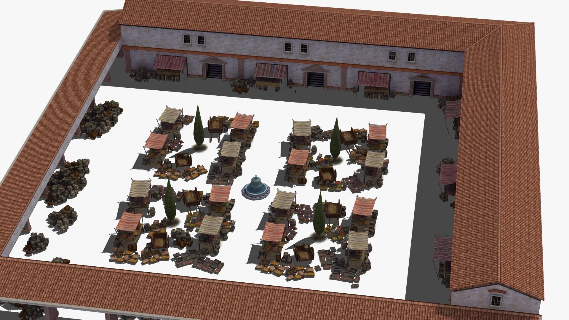 Ancient Marketplace 3D model_29