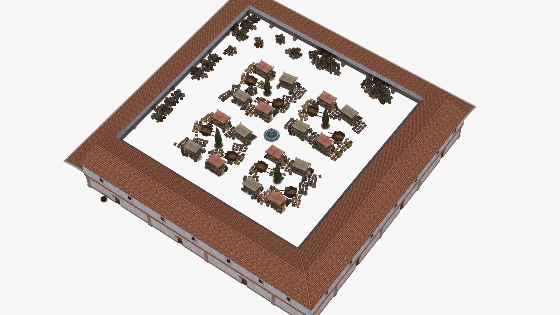 Ancient Marketplace 3D model_35