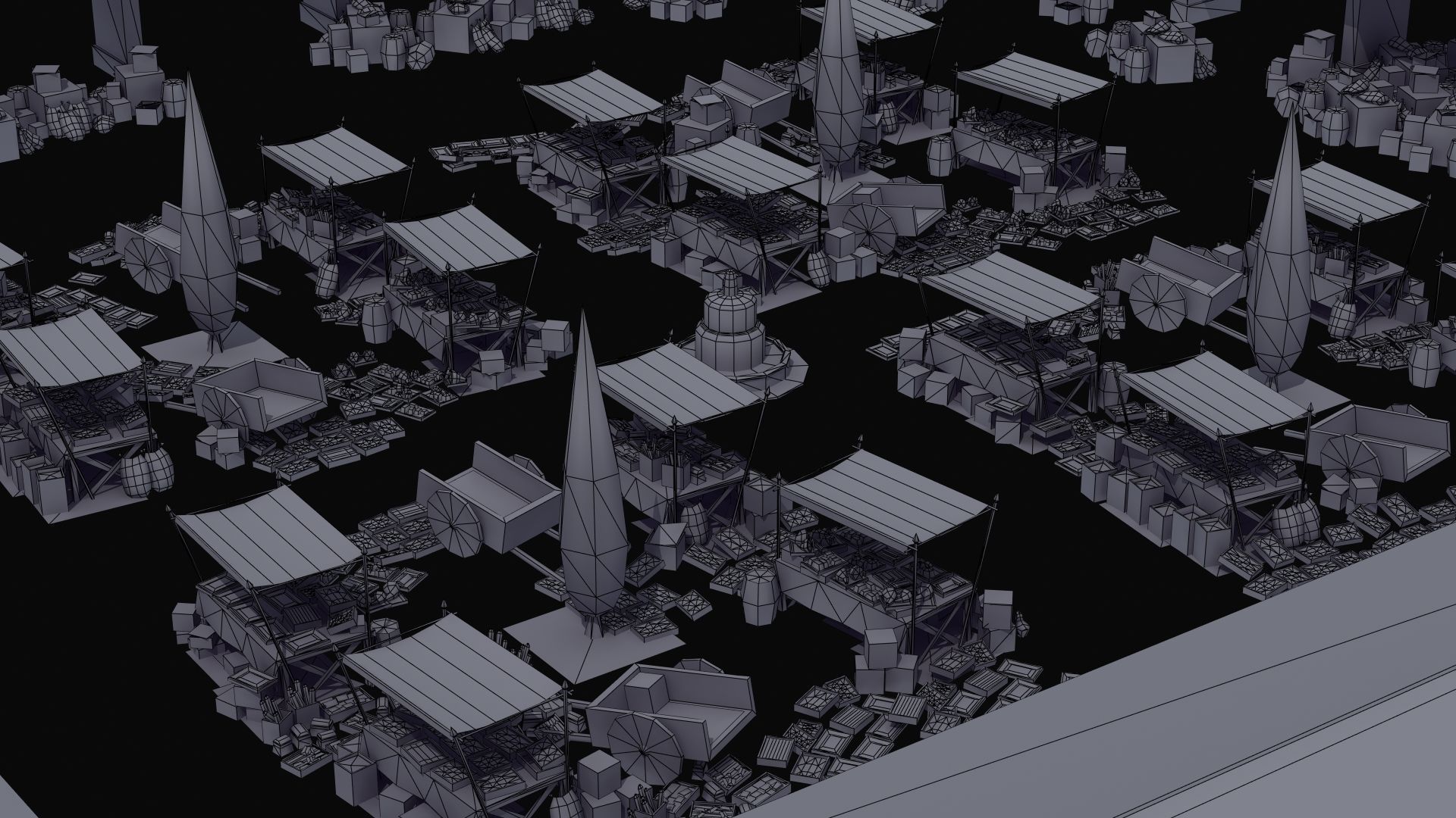 Ancient Marketplace 3D model_40