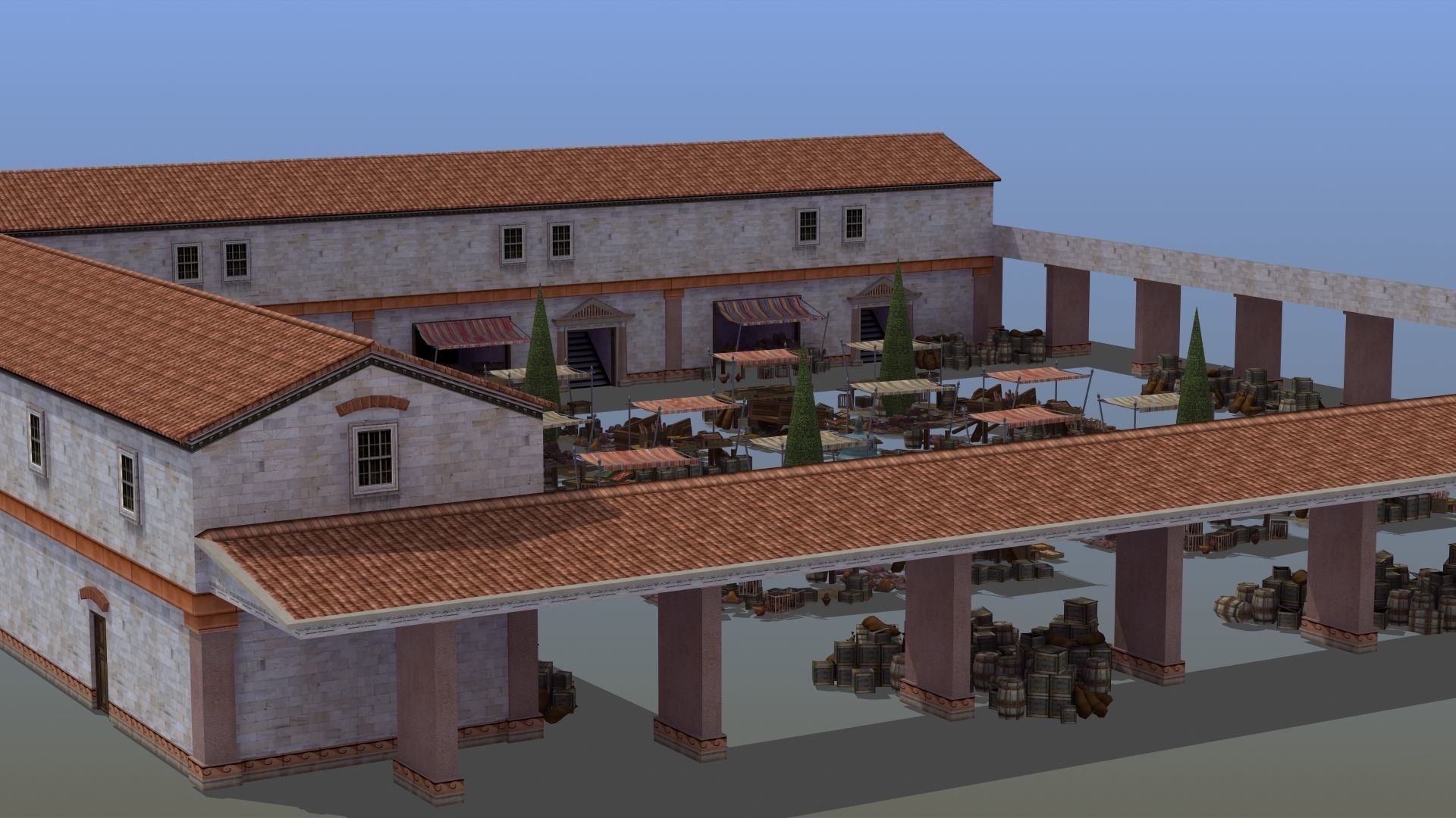 Ancient Marketplace 3D model_6