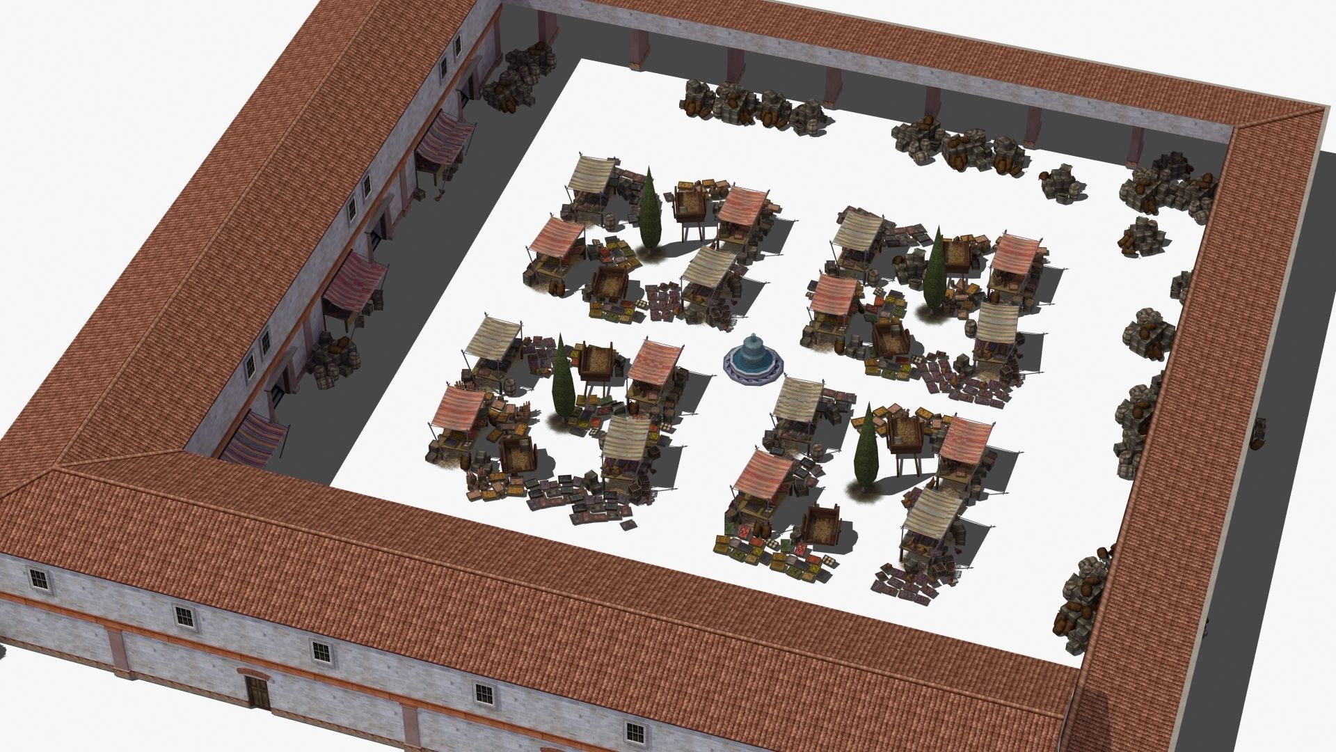 Ancient Marketplace 3D model_36