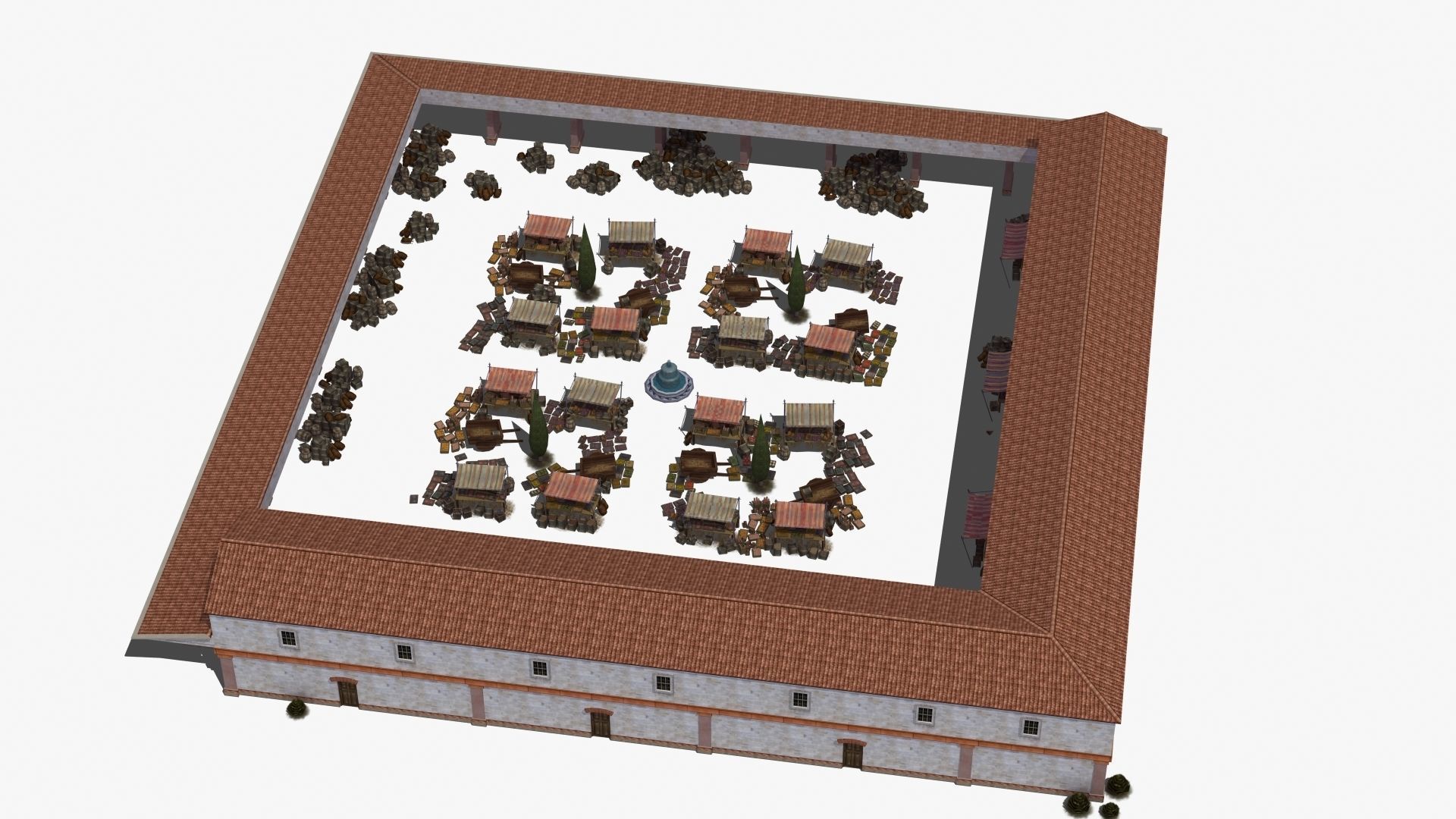 Ancient Marketplace 3D model_34