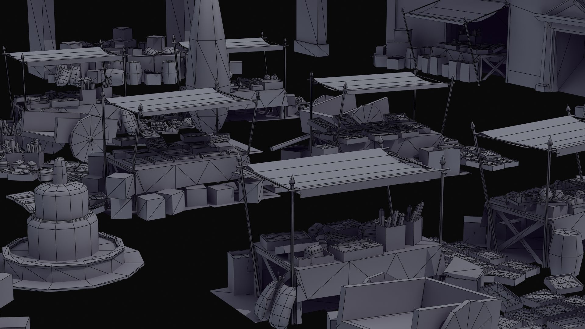 Ancient Marketplace 3D model_50