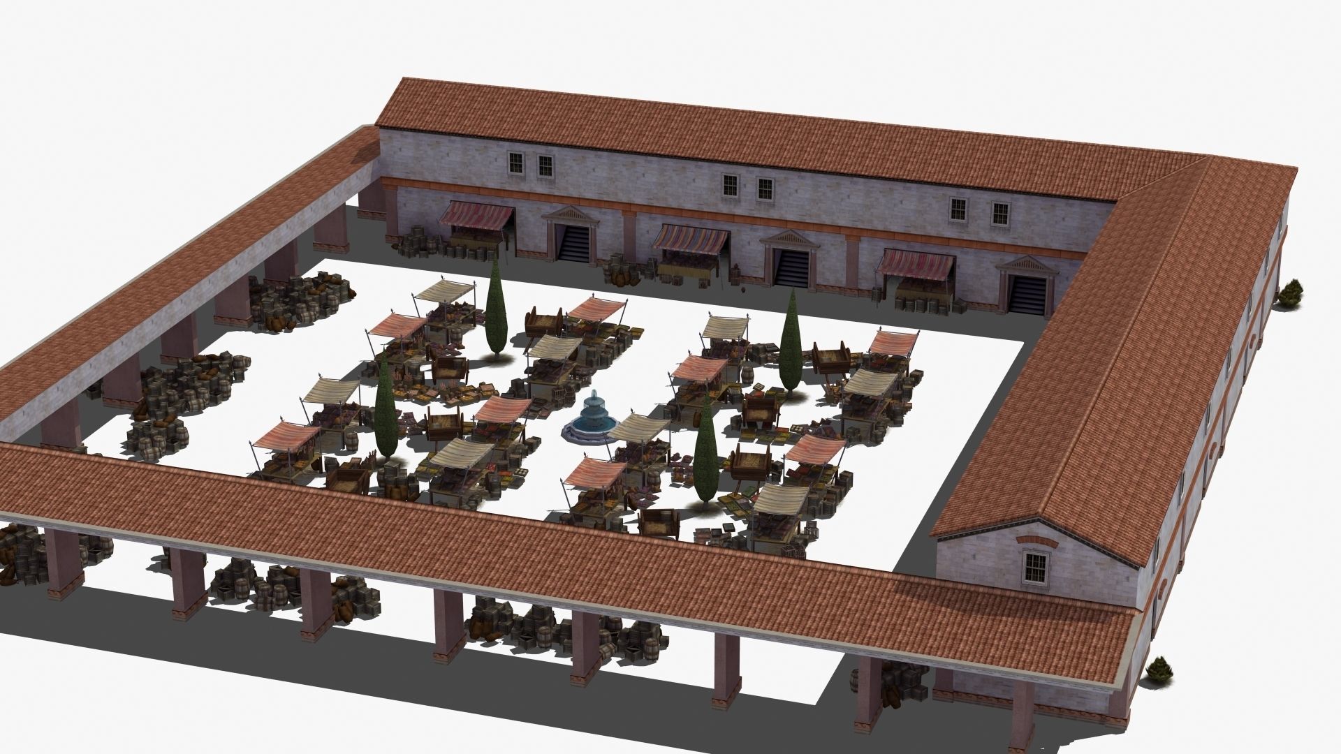 Ancient Marketplace 3D model_28