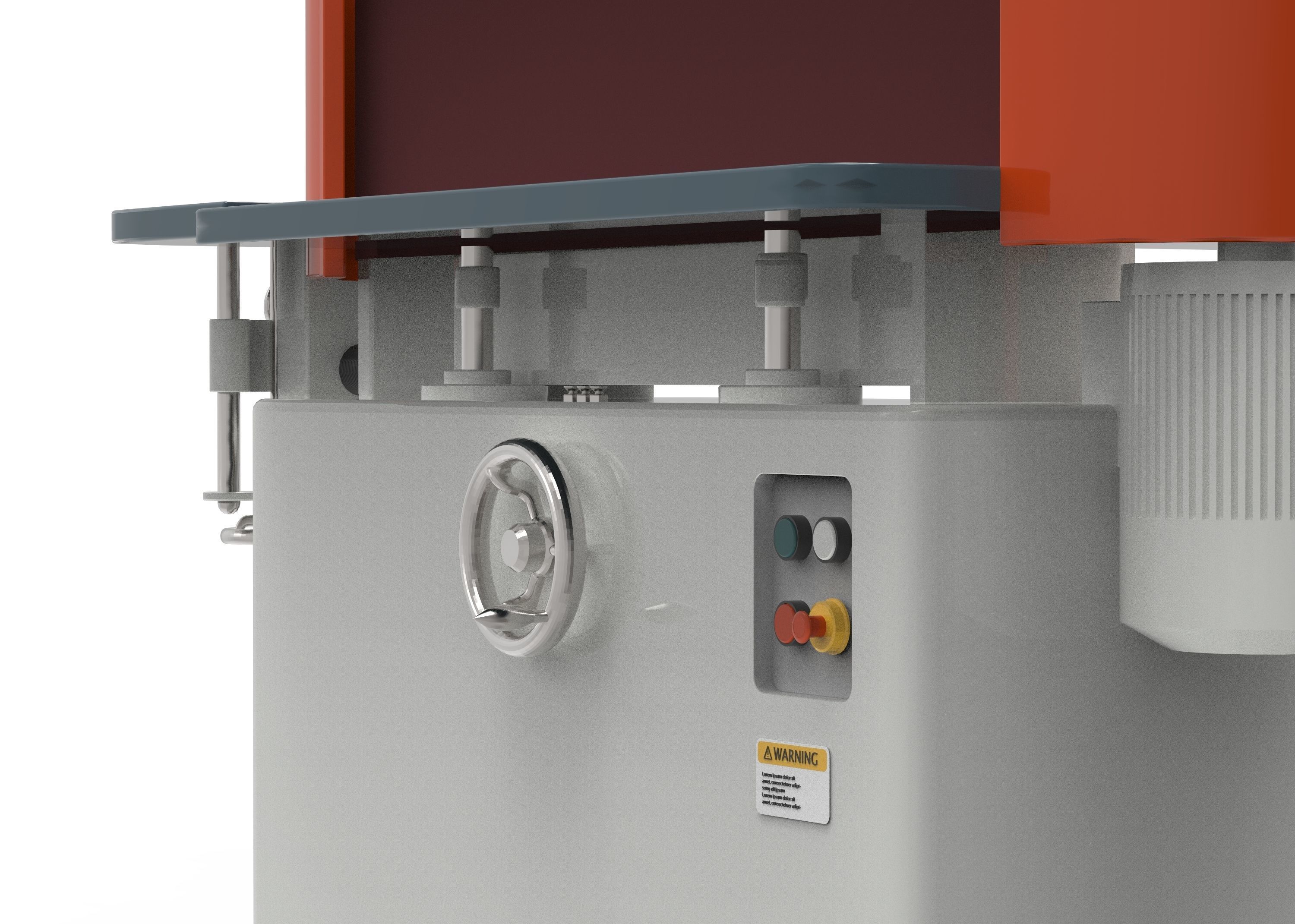 woodworking sanding machine Low-poly 3D model_2