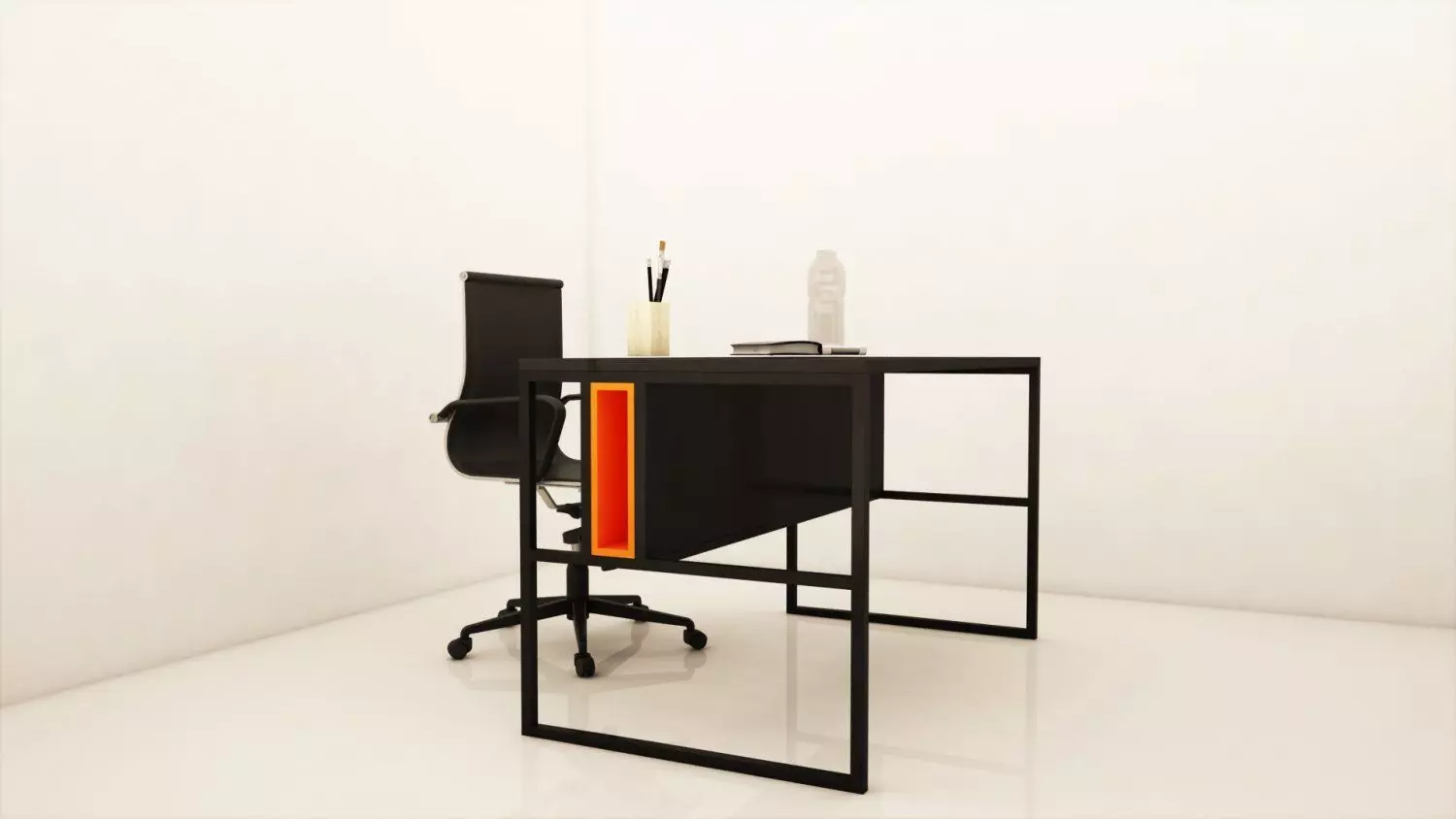 Modern Office Table 3D model_0