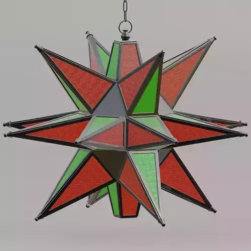 Moravian star lamp 3D model