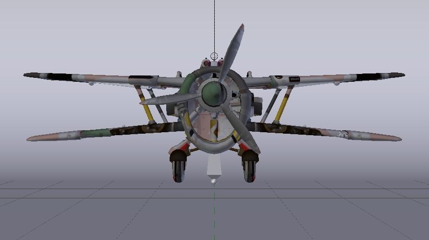 Plane Low-poly 3D model_10