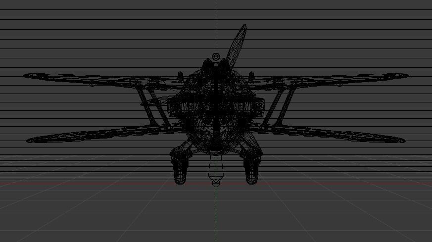 Plane Low-poly 3D model_18