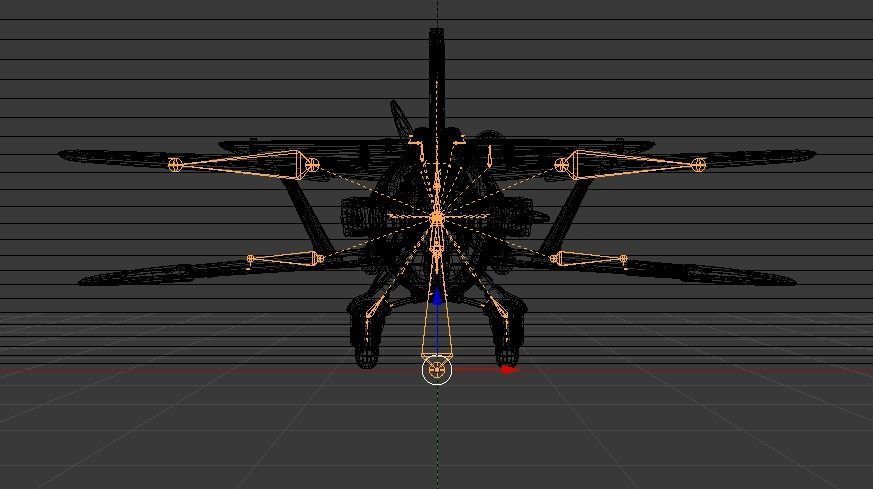 Plane Low-poly 3D model_24