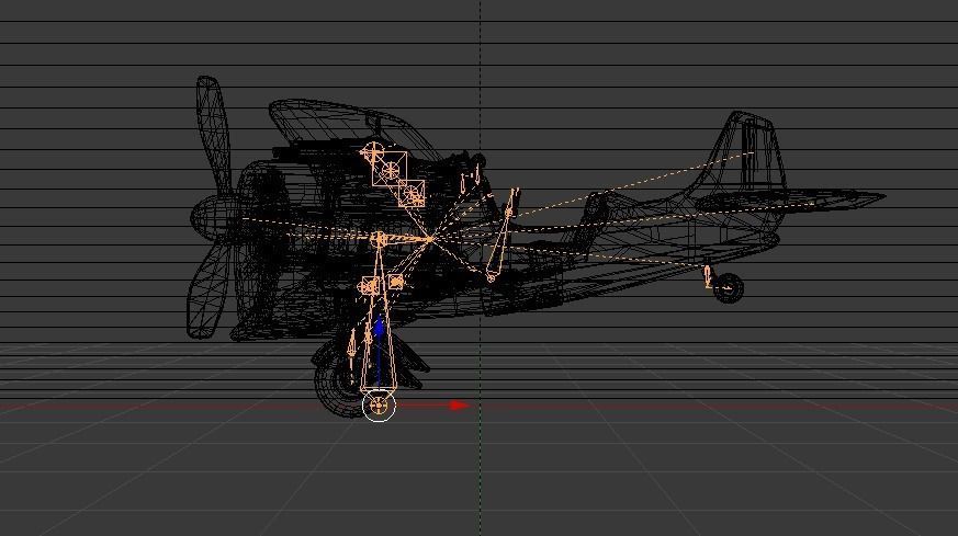 Plane Low-poly 3D model_25