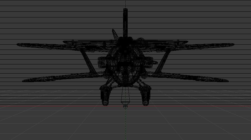 Plane Low-poly 3D model_20