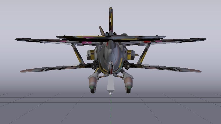 Plane Low-poly 3D model_12