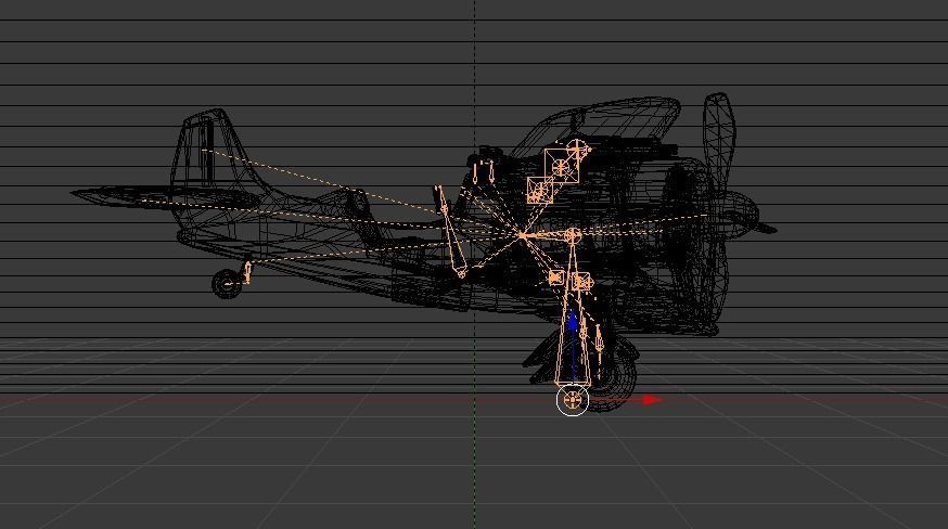 Plane Low-poly 3D model_23