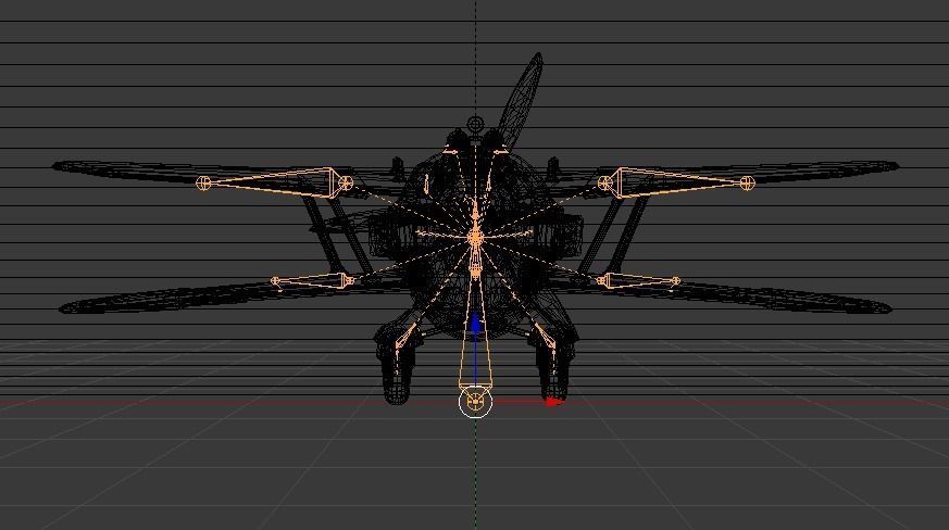 Plane Low-poly 3D model_22