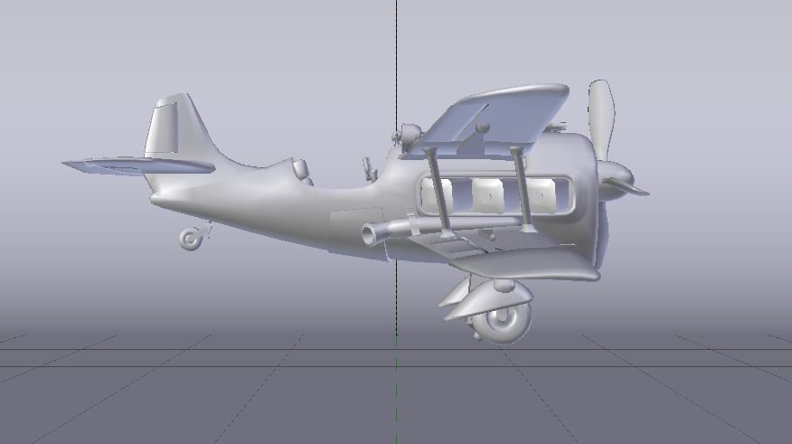 Plane Low-poly 3D model_15