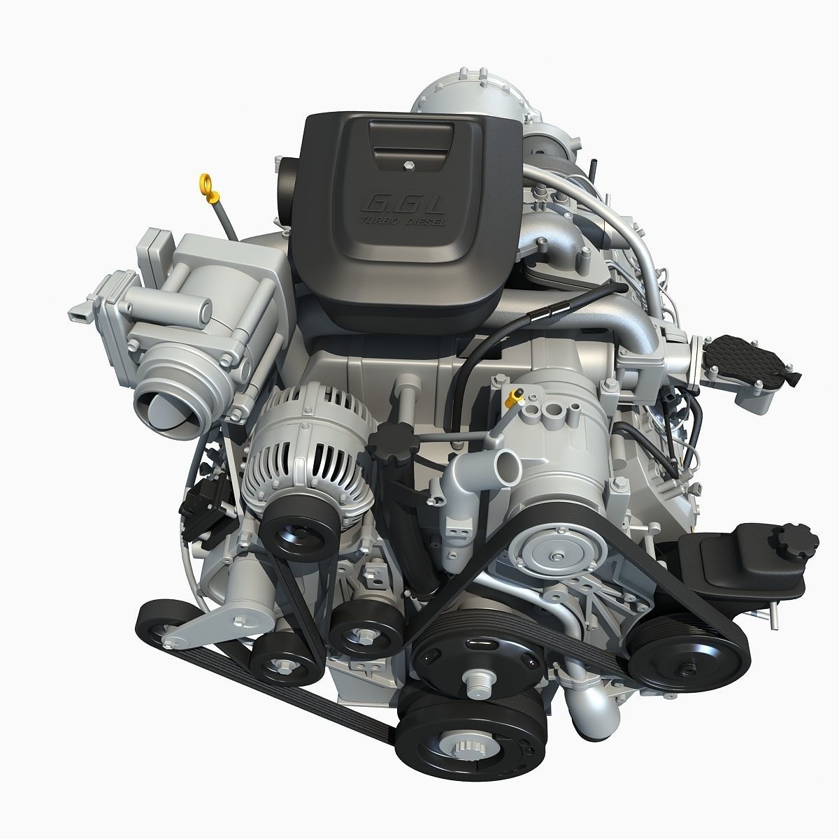 V8 Engine with Automatic Transmission 3D model_8