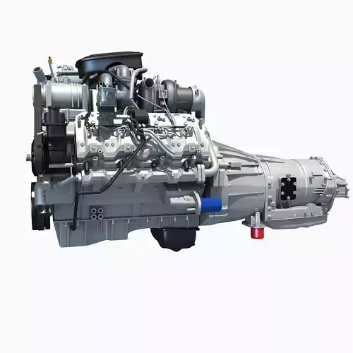 V8 Engine with Automatic Transmission 3D model