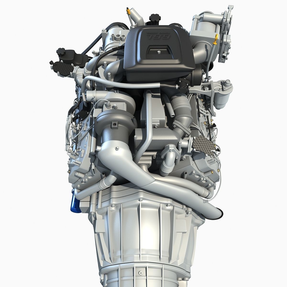 V8 Engine with Automatic Transmission 3D model_9