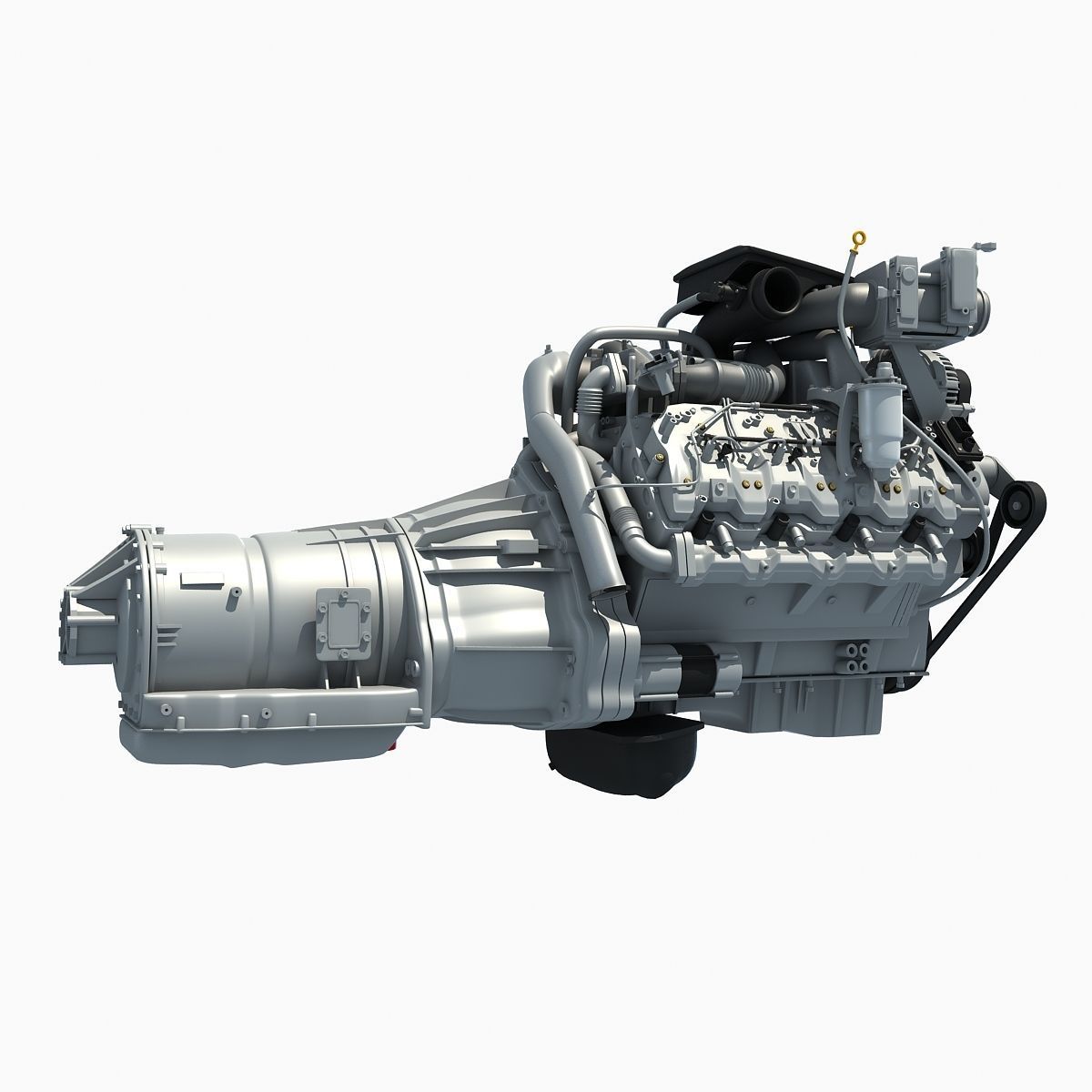 V8 Engine with Automatic Transmission 3D model_5