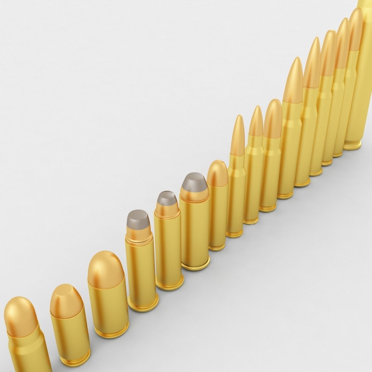 The Pistol and Rifle Cartridge Collection  3D model_1